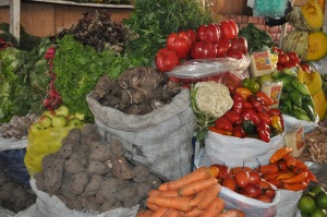 The traditional "Old Market" spread - no shortage of vegetables